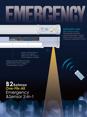 Solution d'éclairage de secours innovante Fanxstar : alimentation de pilote de LED de secours intelligente Bridgelux K24 2-en-1